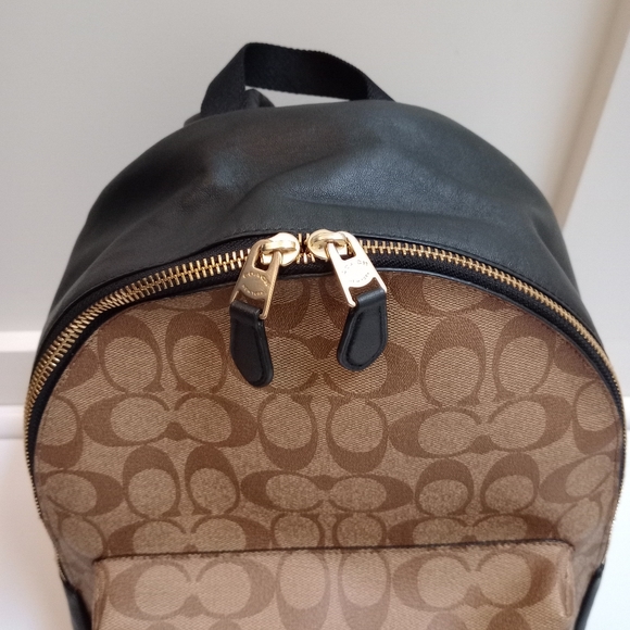 Coach Medium Charlie Backpack In Signature Canvas - Picture 9 of 14